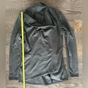 Helmut Lang Sonar Charcoal Gray Moto Sweater Jacket - Women’s Size Large